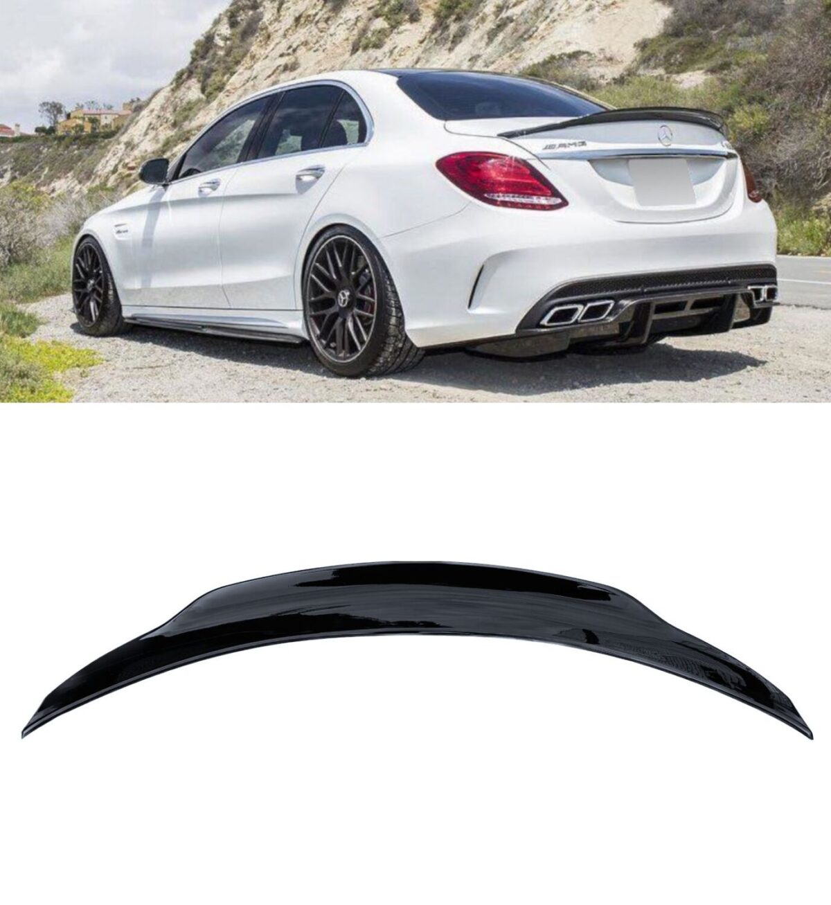 Spoiler Automotriz Spoiler Mercedes Benz W205 - Lowmafia Store - Equipamiento Automotriz